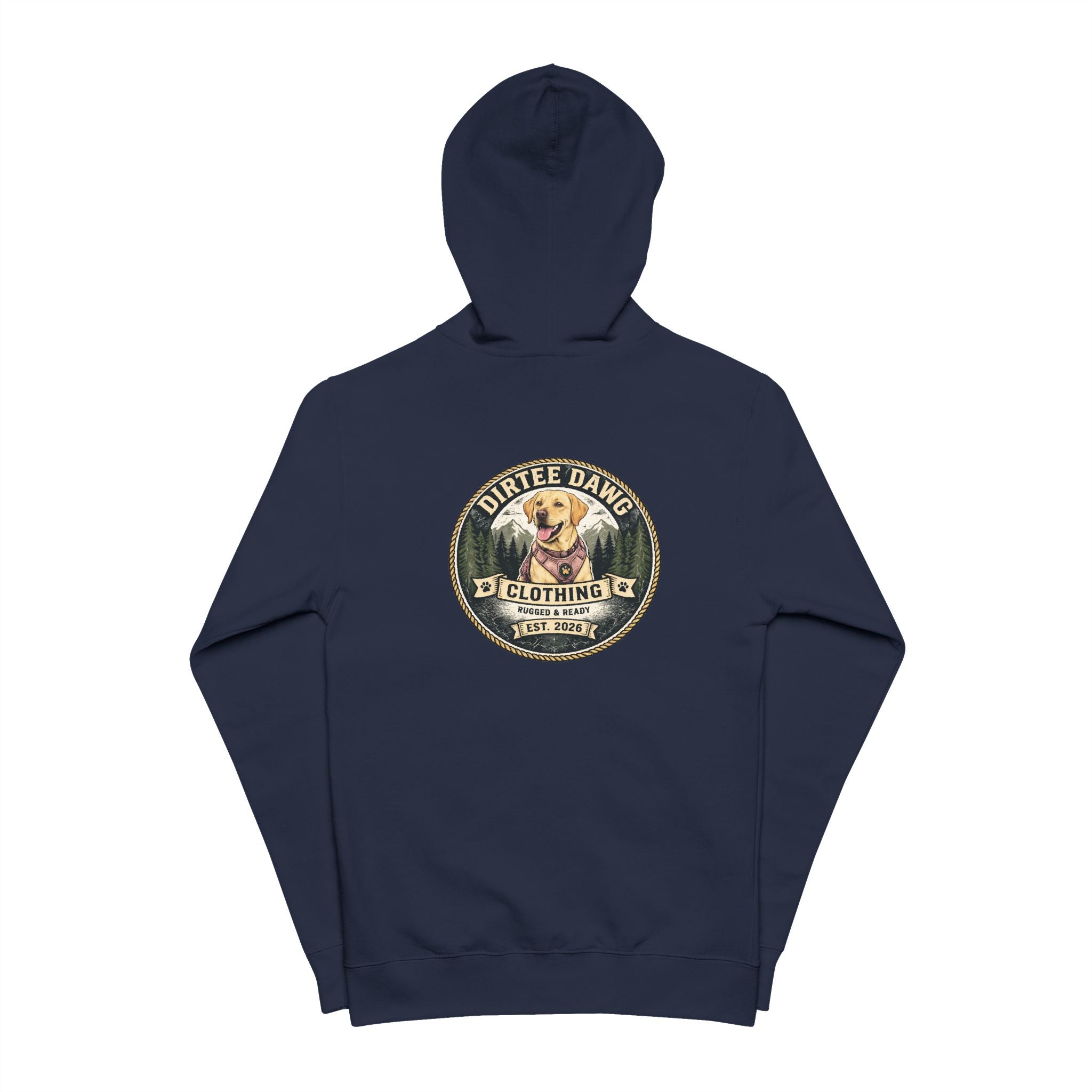DIRTEE DAWG Branded Zip-Up Hoodie