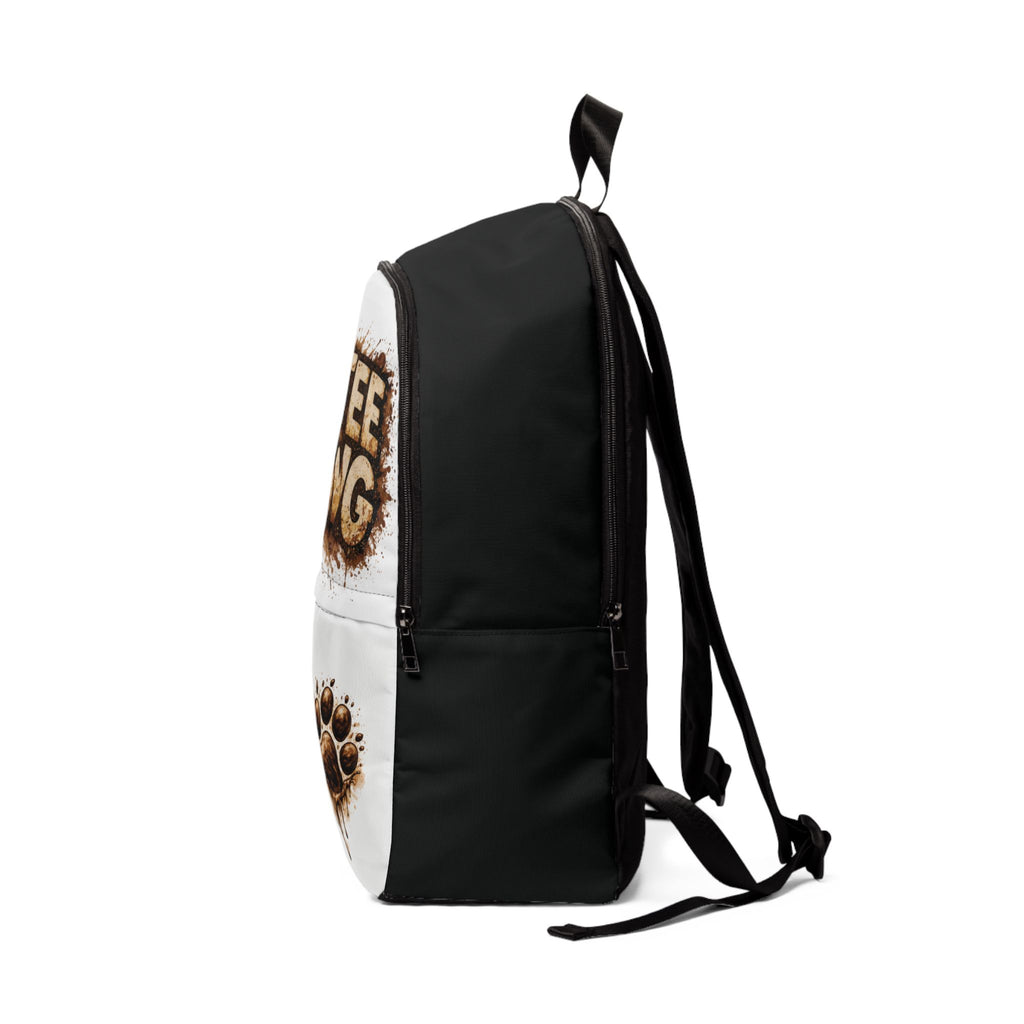 Dirtee Dawg Paw Print Backpack — Muddy Dog Lover Fabric Backpack