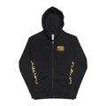 Slogan Zip-Up Hoodie — "When Life Gets Tough, Paws Breathe & Lead" Graphic