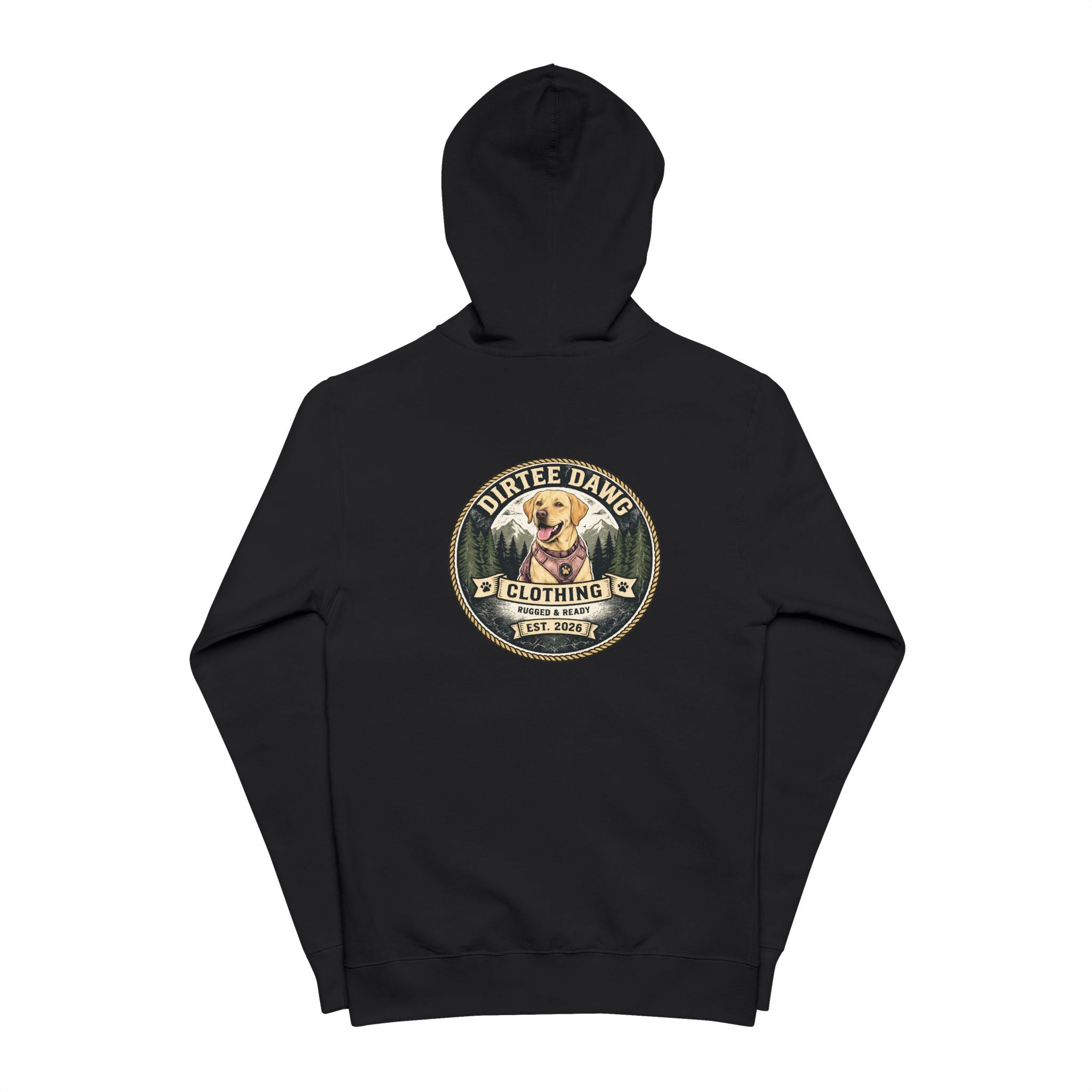 DIRTEE DAWG Branded Zip-Up Hoodie
