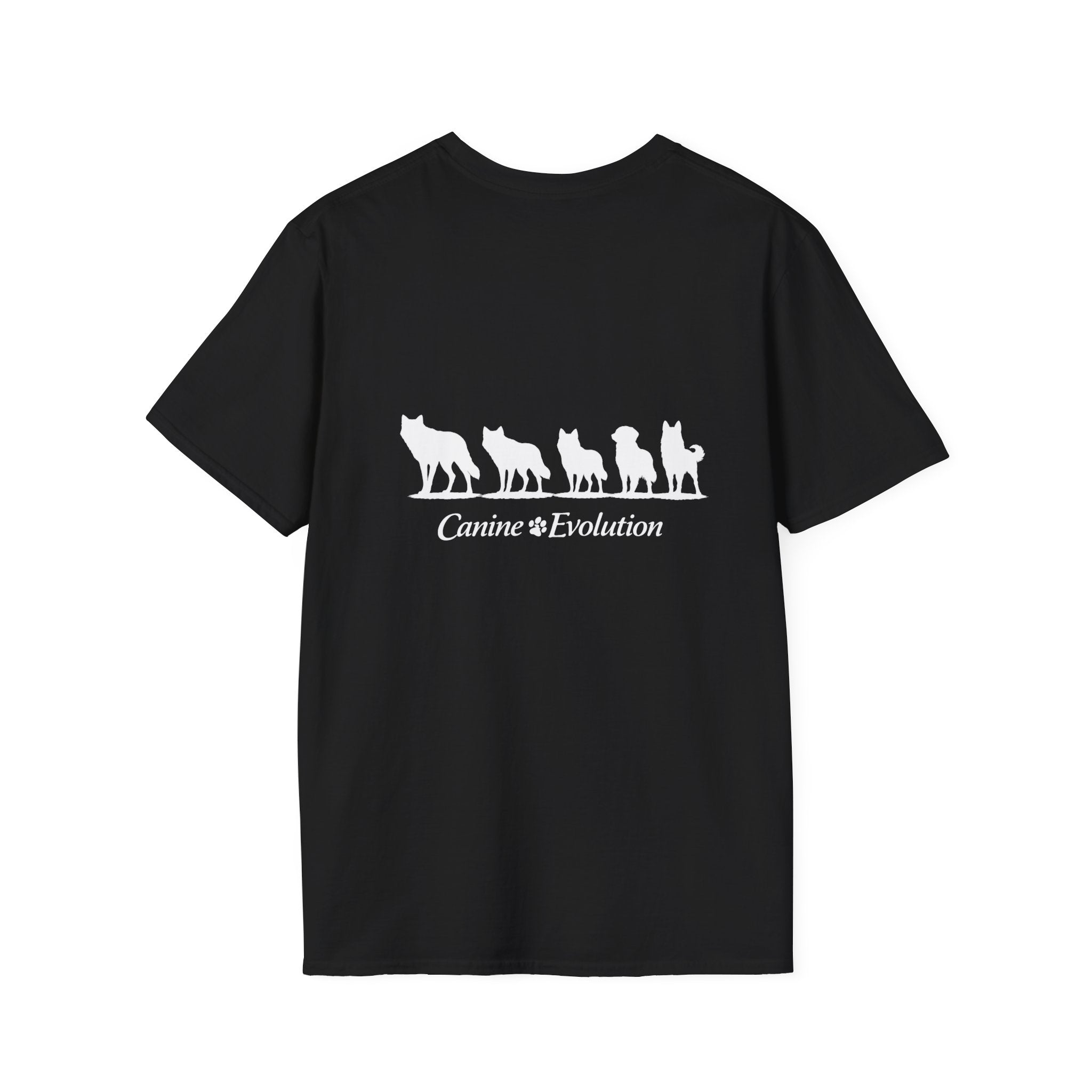 Slogan Tee "Canine Evolution" Graphic