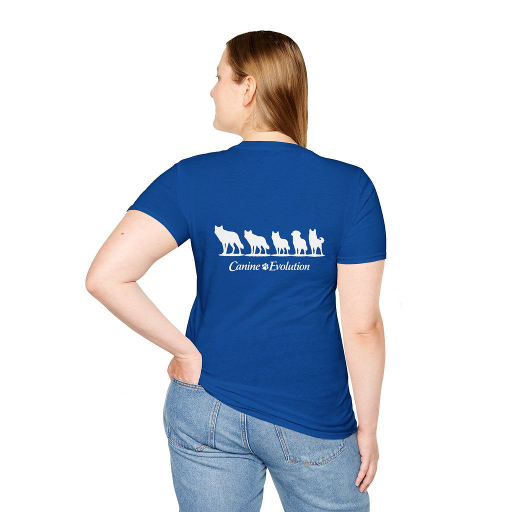 Slogan Tee "Canine Evolution" Graphic