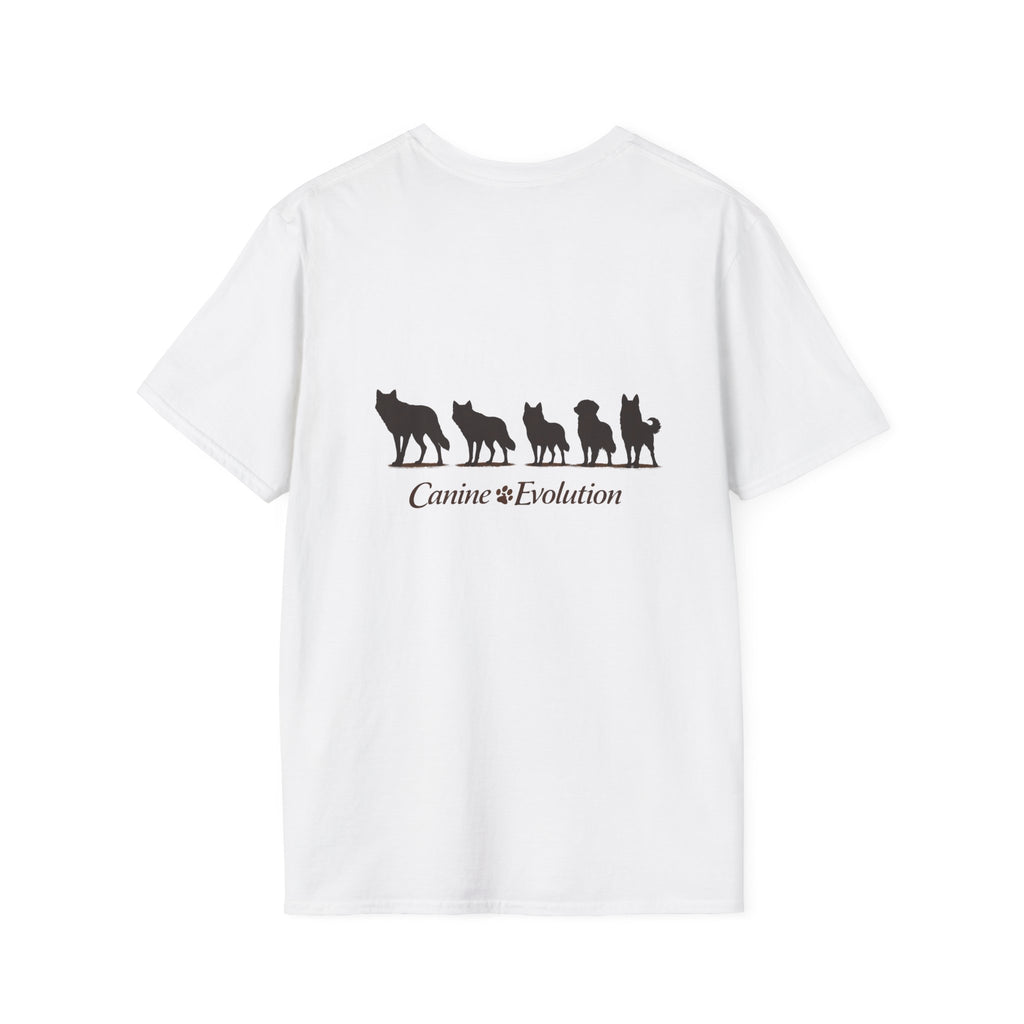 Slogan Tee "Canine Evolution" Graphic