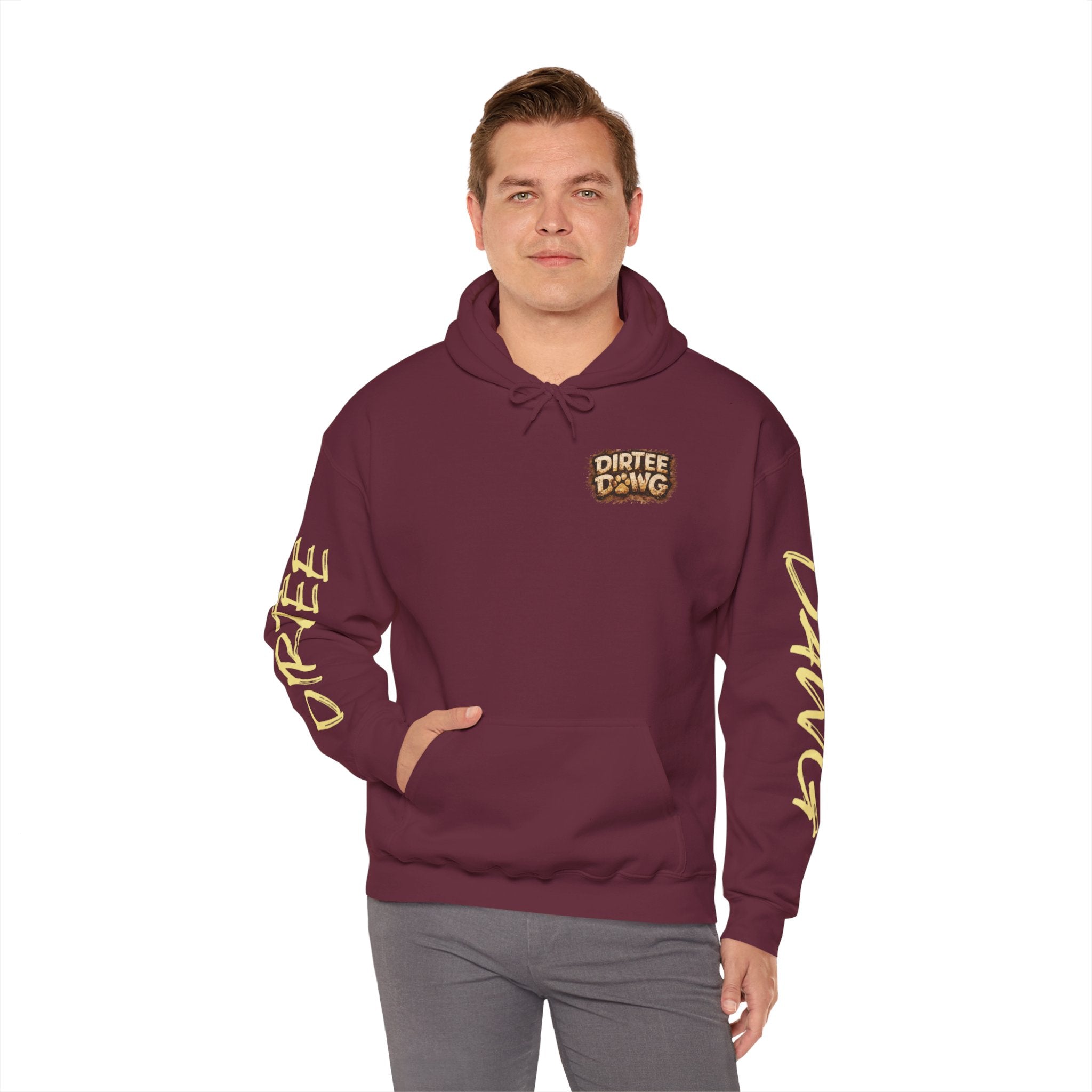 DIRTEE DAWG Logo & Sleeve Print Hoodie