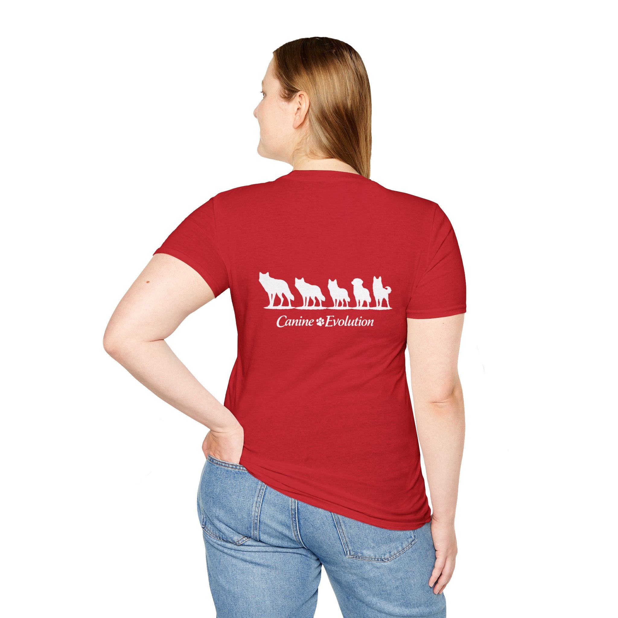 Slogan Tee "Canine Evolution" Graphic