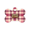 Pet Tag — "Dirtee Dawg" PInk Plaid