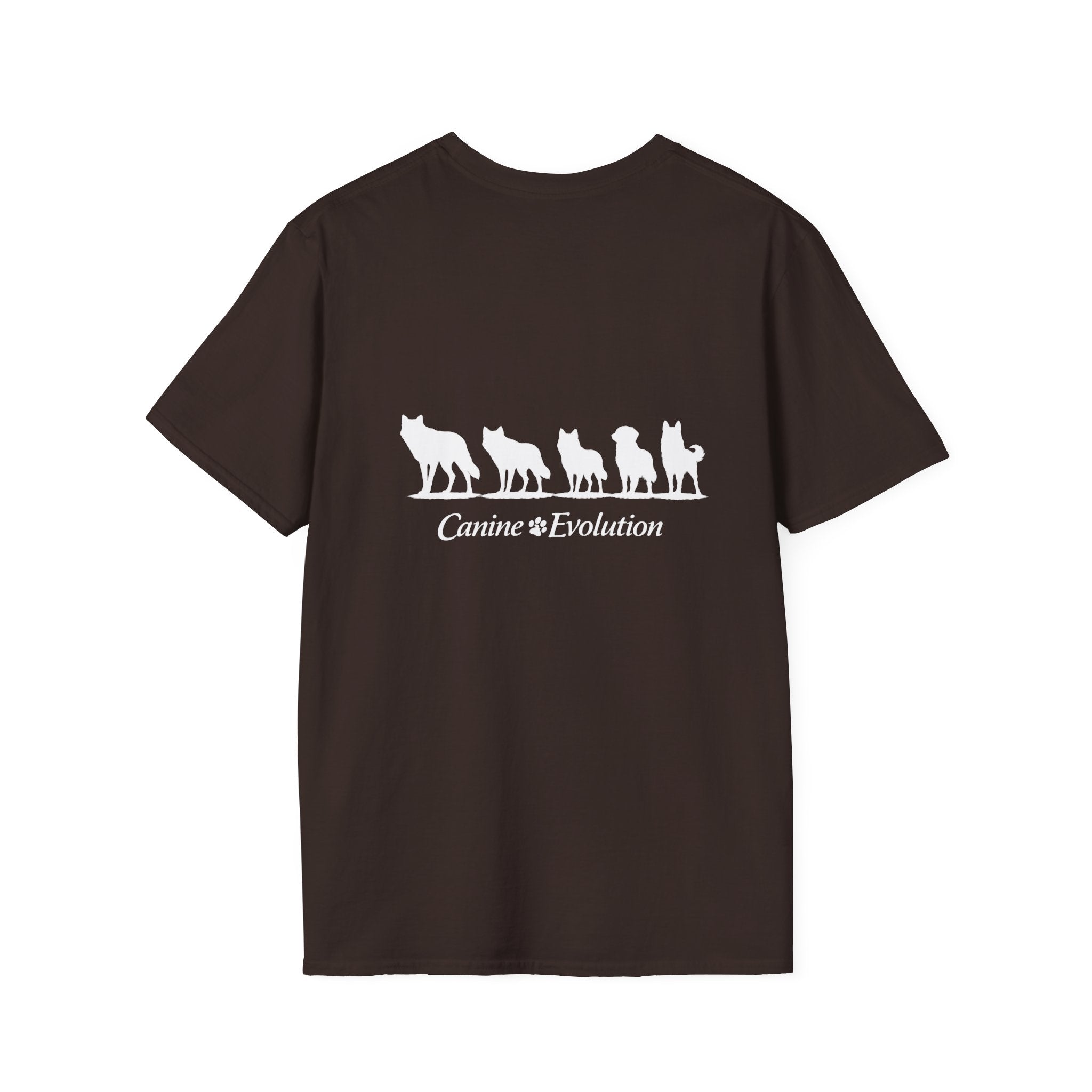Slogan Tee "Canine Evolution" Graphic