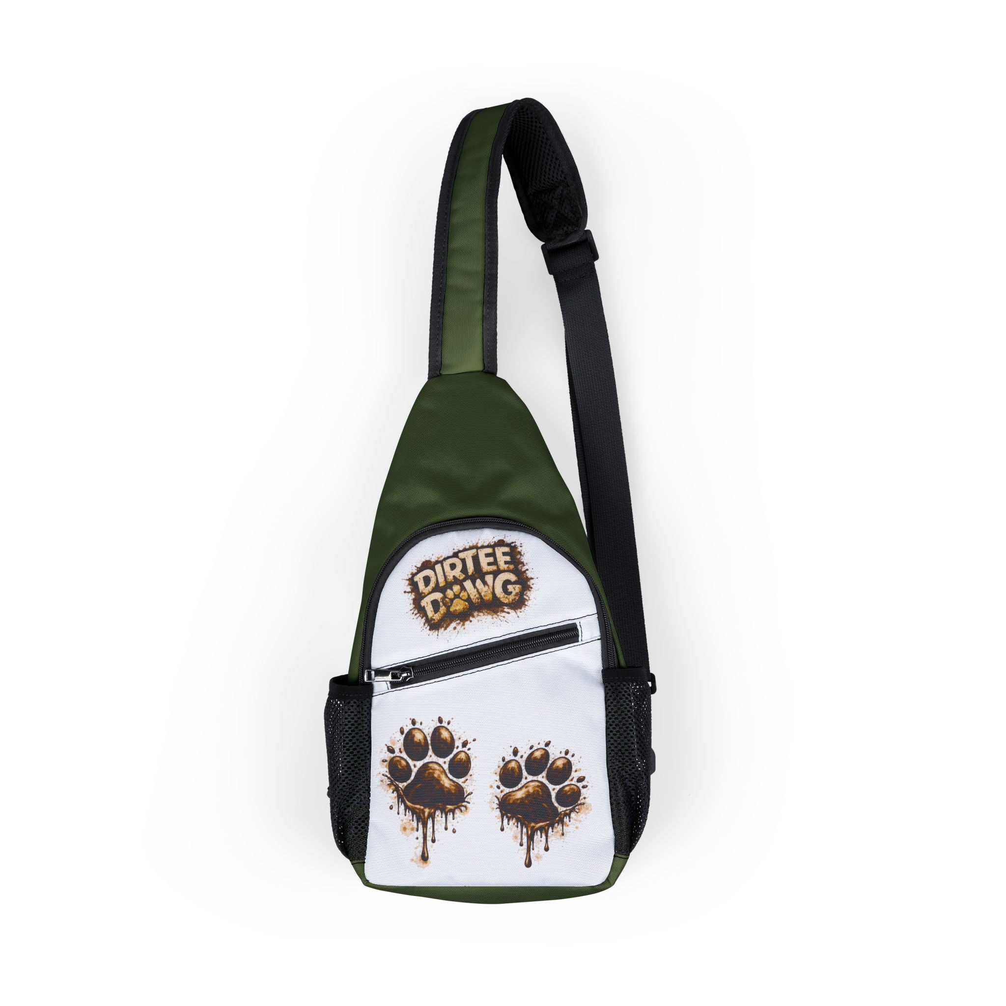 DIRTEE DAWG  Olive Sling Crossbody for Pet Lovers