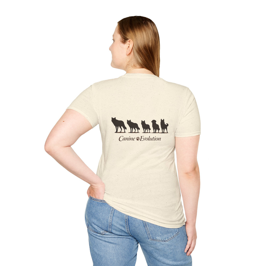 Slogan Tee "Canine Evolution" Graphic
