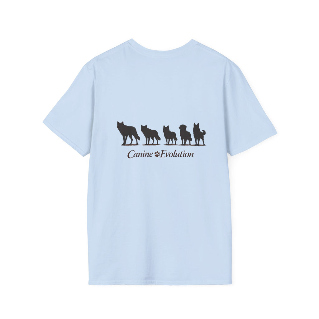 Slogan Tee "Canine Evolution" Graphic