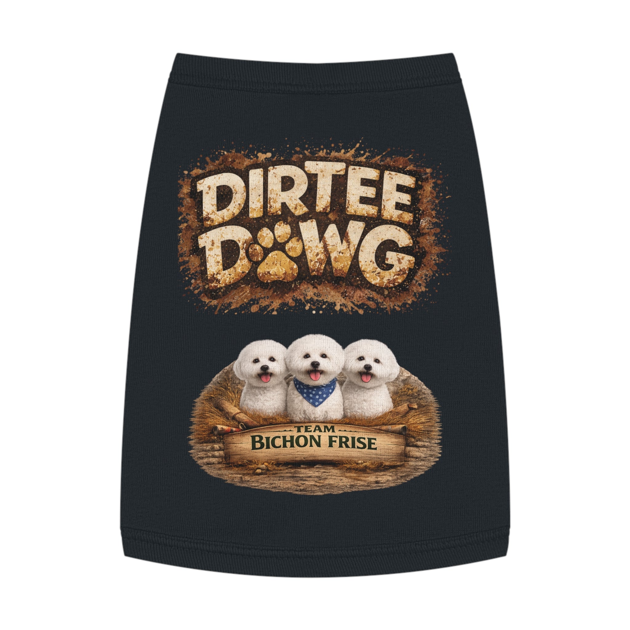 Dirtee Dawg Sweater Bichon Frise