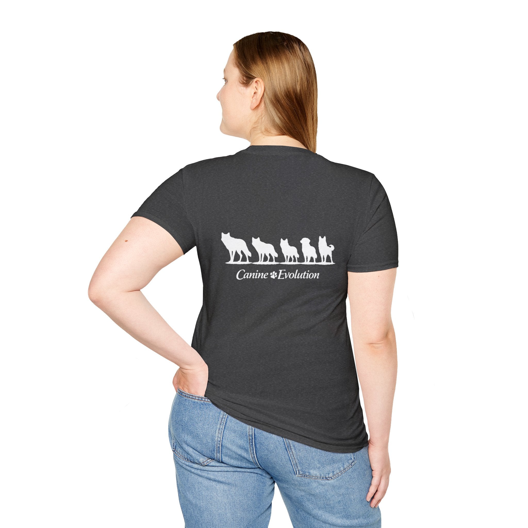Slogan Tee "Canine Evolution" Graphic