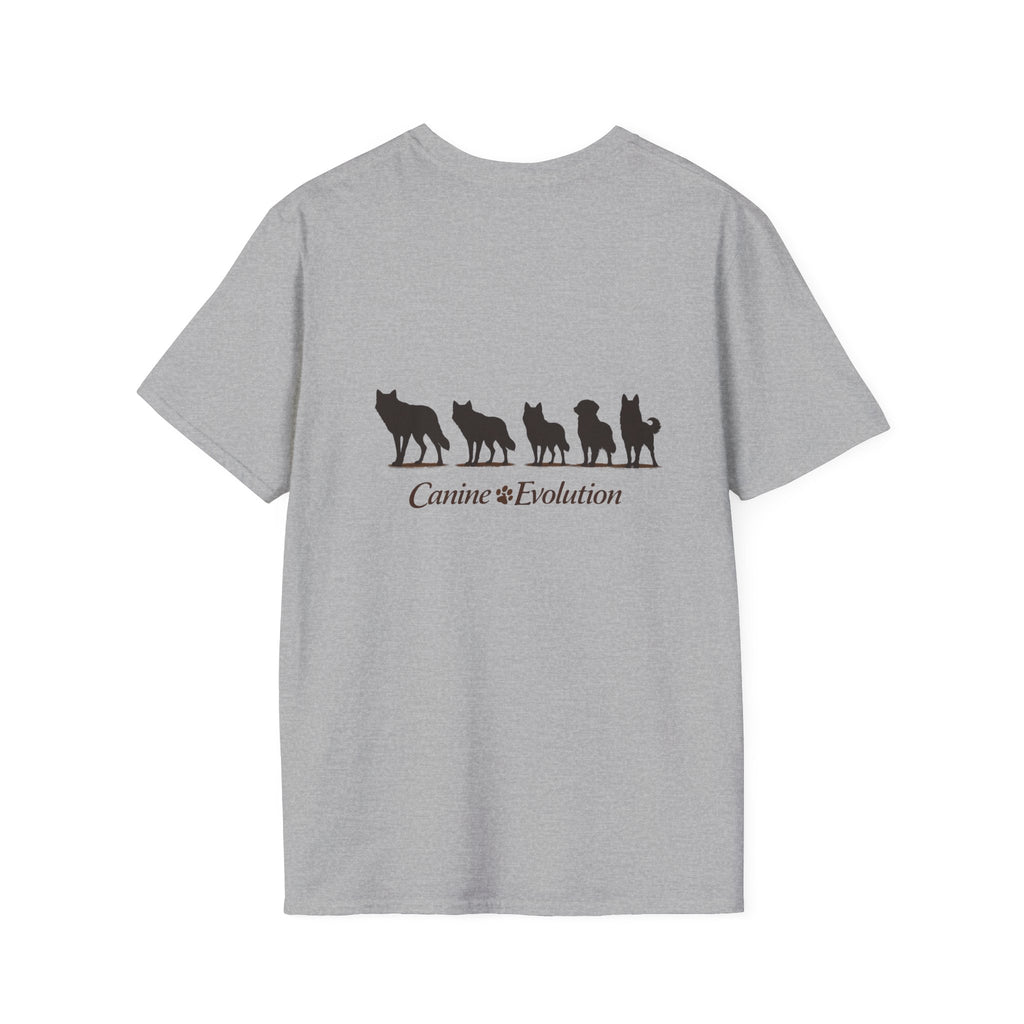 Slogan Tee "Canine Evolution" Graphic