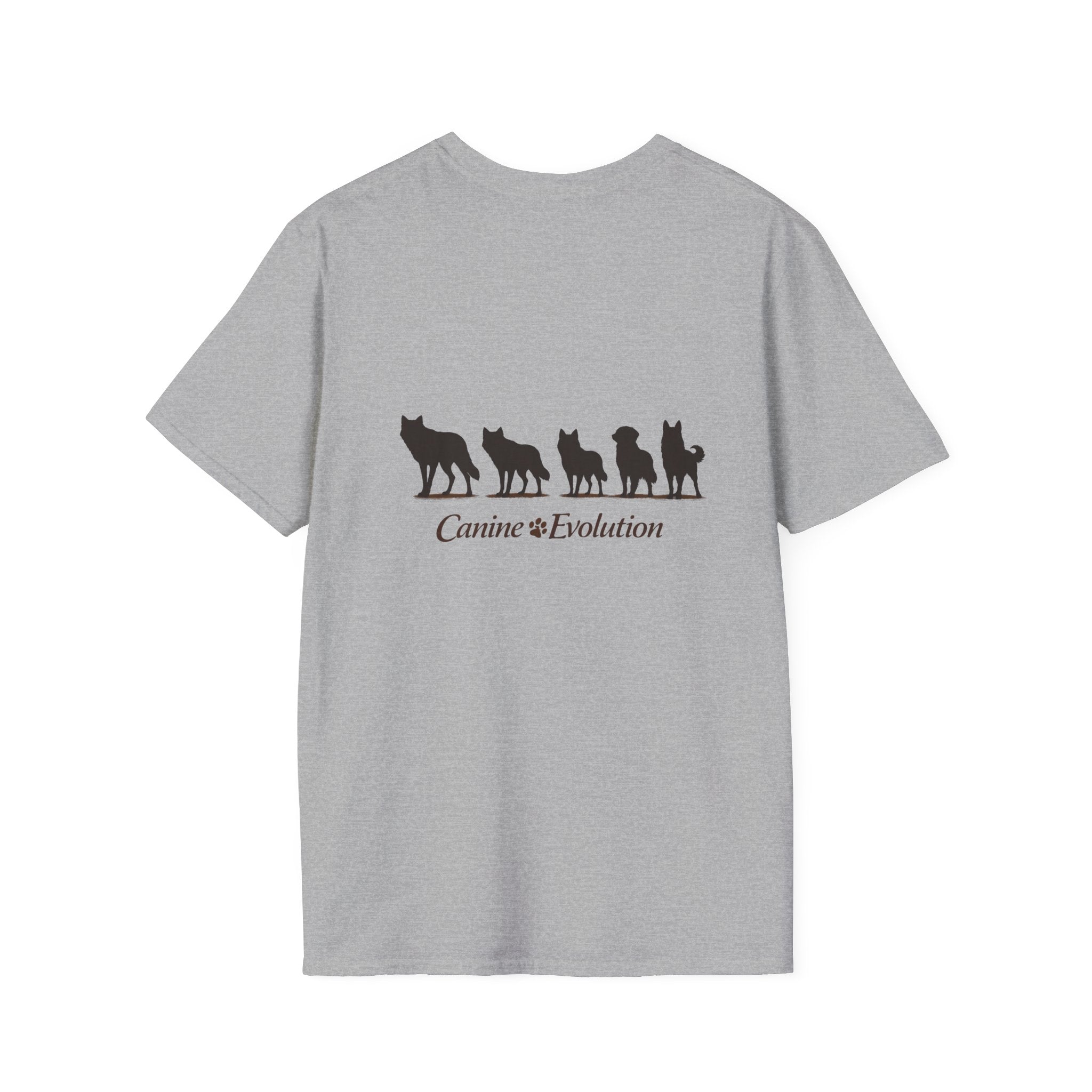 Slogan Tee "Canine Evolution" Graphic