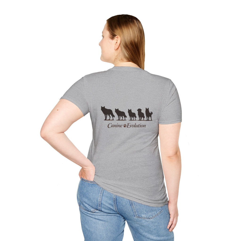 Slogan Tee "Canine Evolution" Graphic