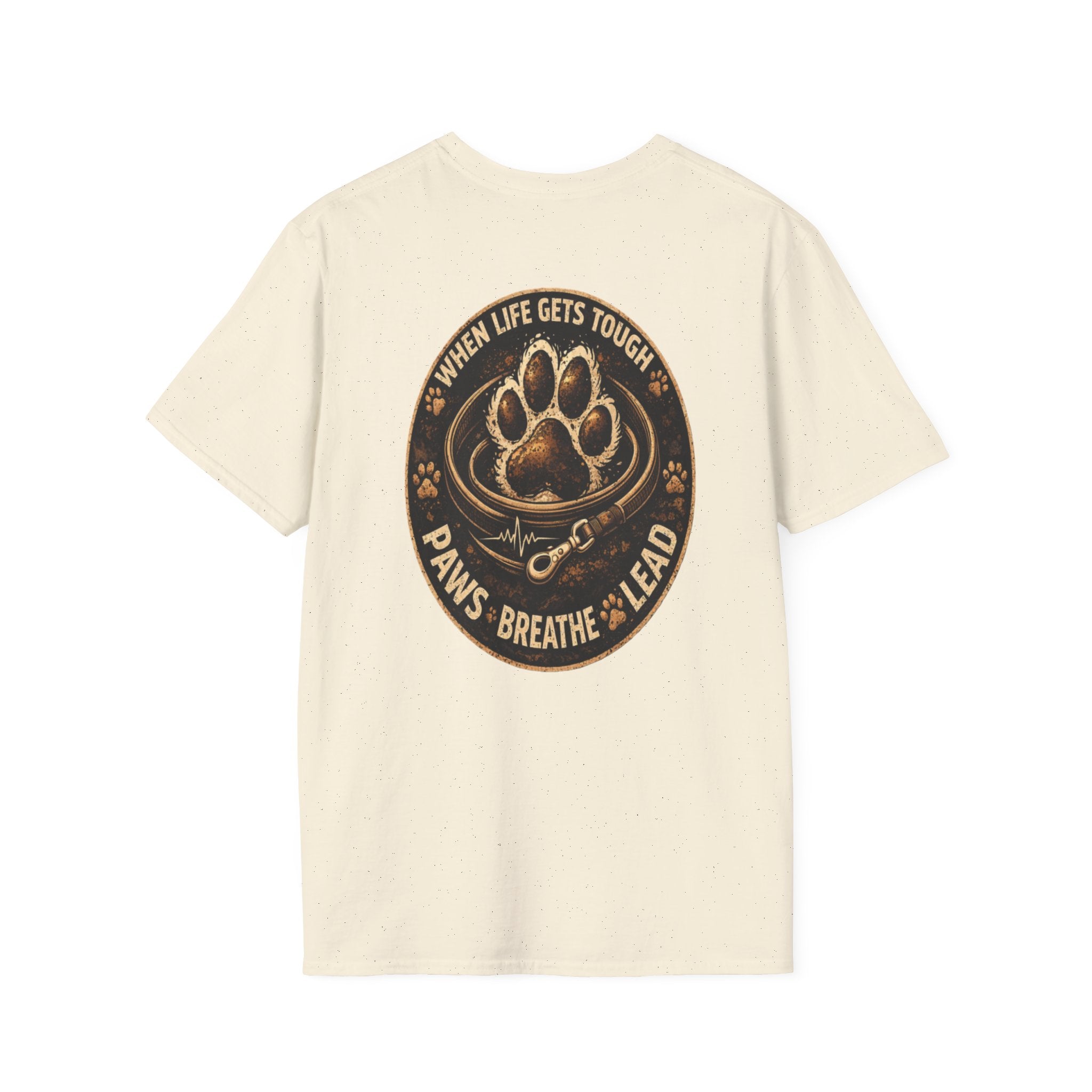 Slogan Tee "PAWS, BREATHE, LEAD" Graphic