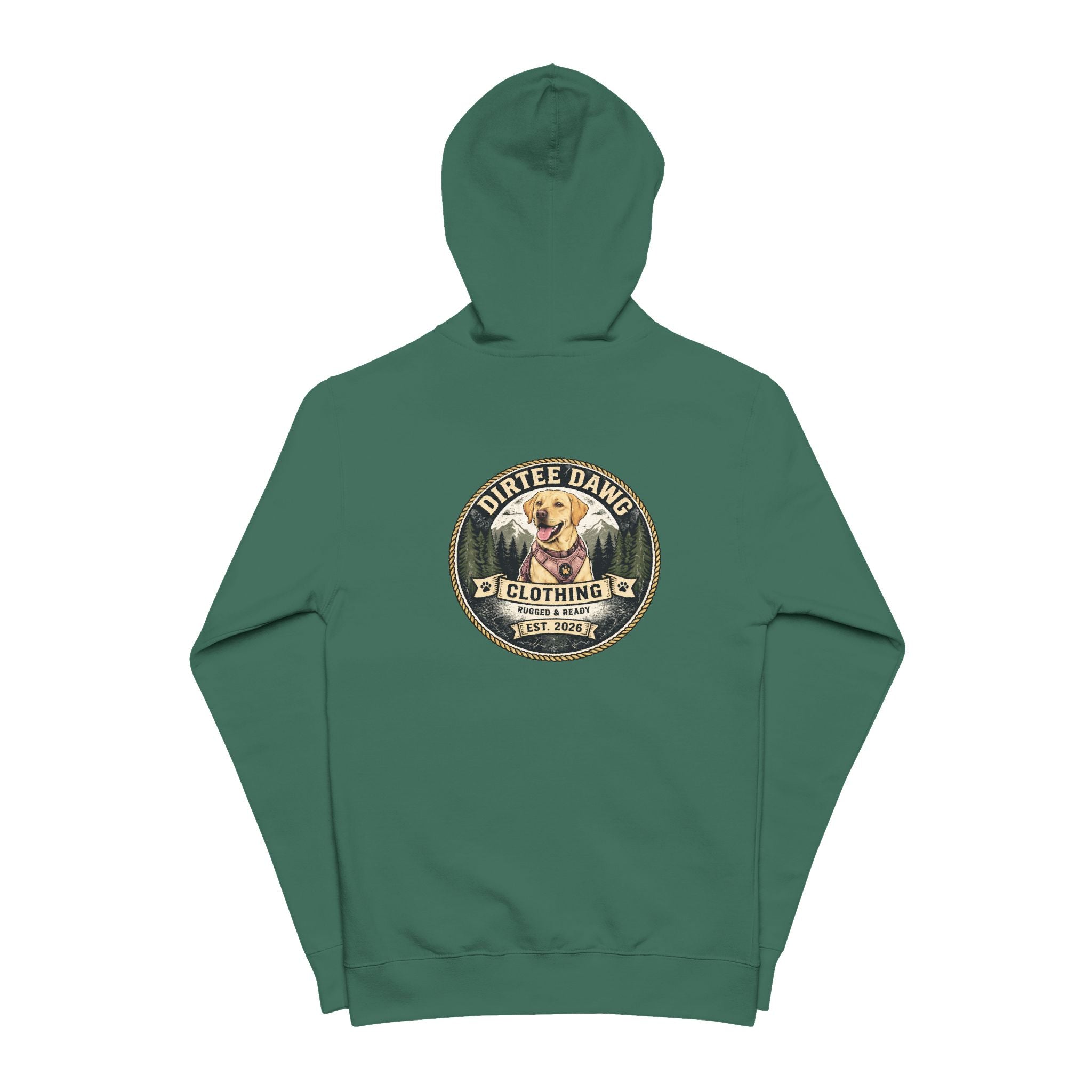 DIRTEE DAWG Branded Zip-Up Hoodie