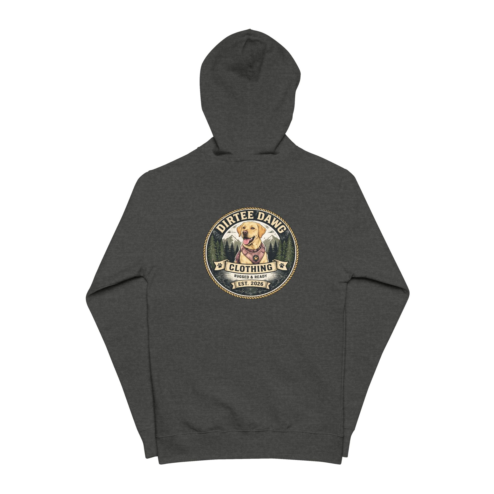 DIRTEE DAWG Branded Zip-Up Hoodie