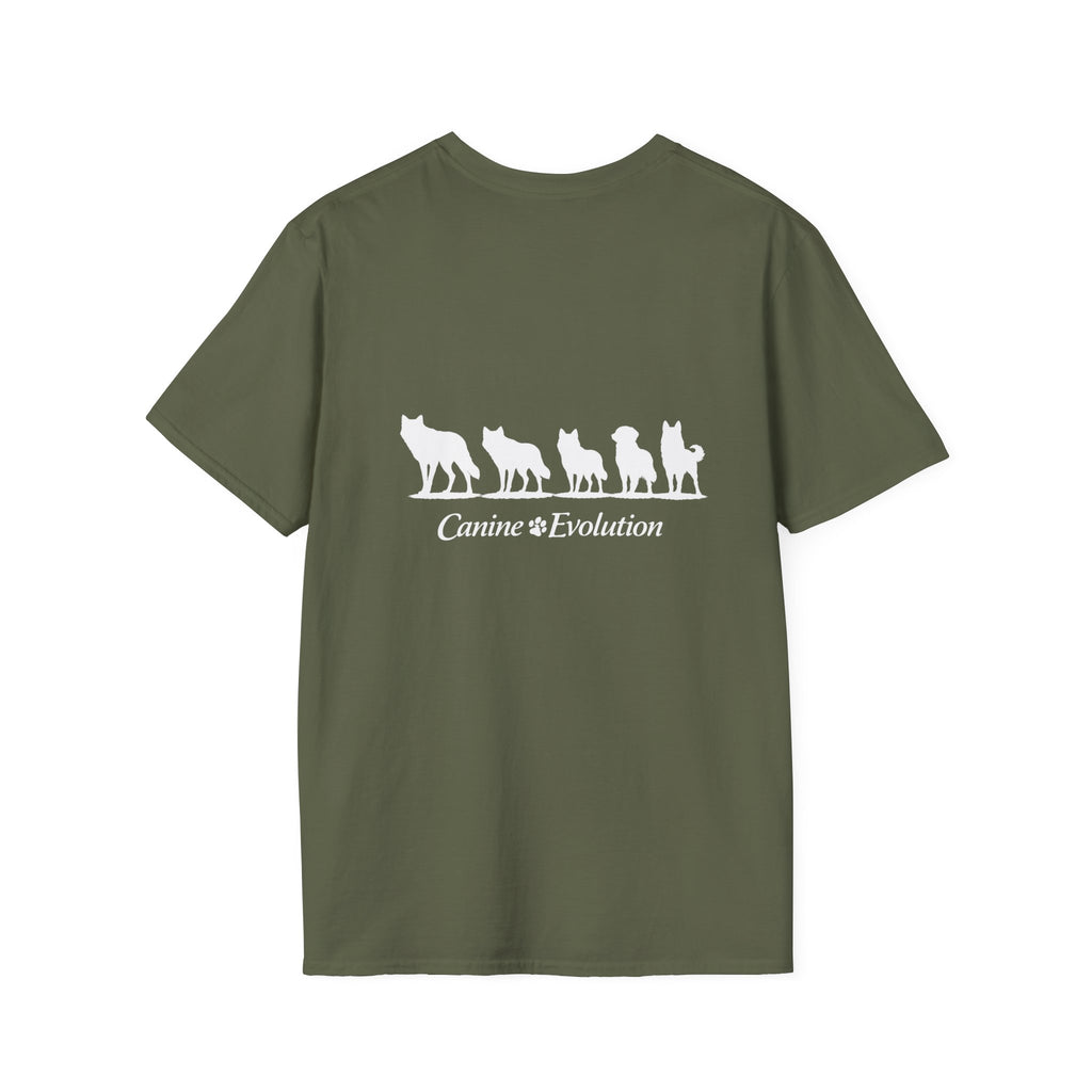 Slogan Tee "Canine Evolution" Graphic