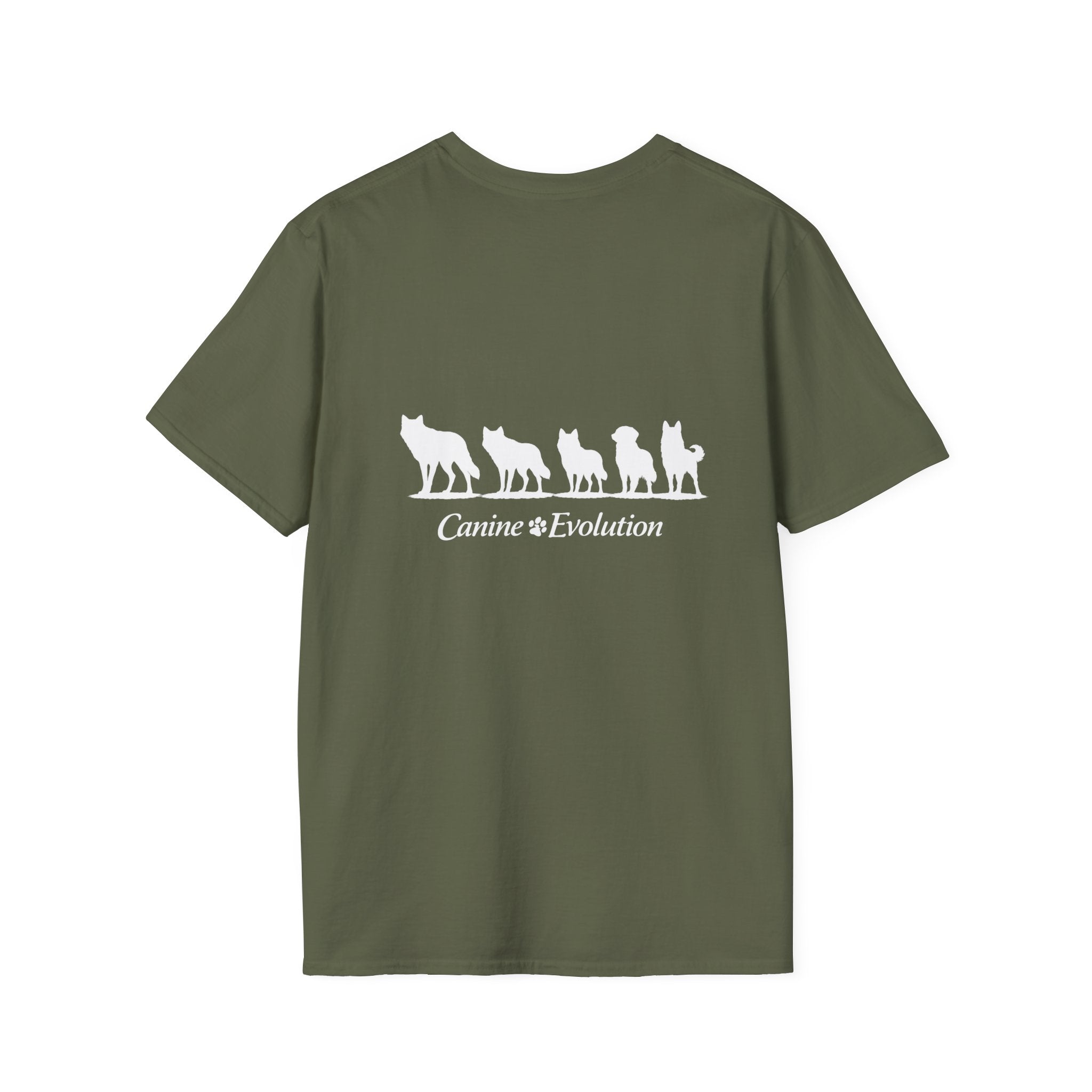 Slogan Tee "Canine Evolution" Graphic