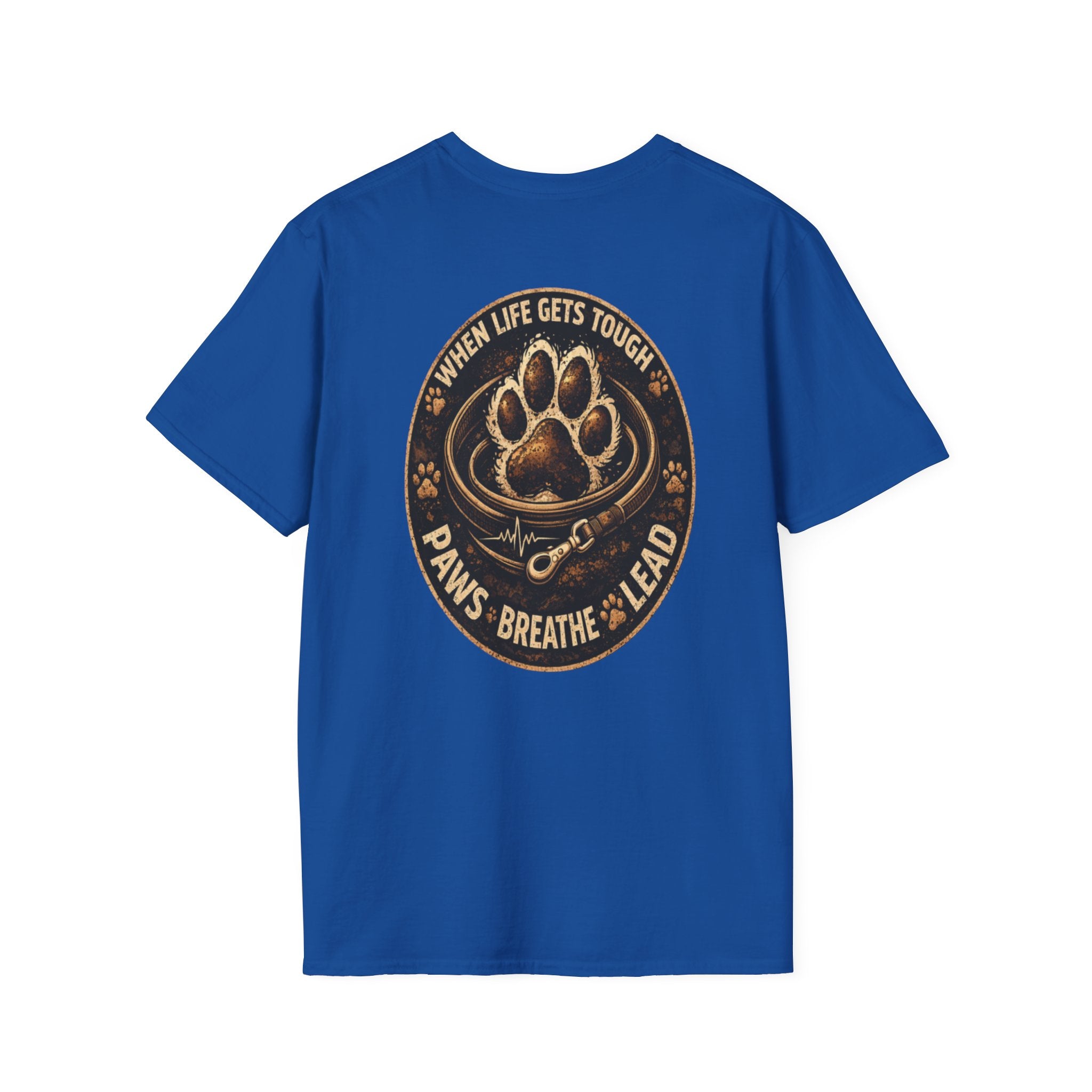 Slogan Tee "PAWS, BREATHE, LEAD" Graphic
