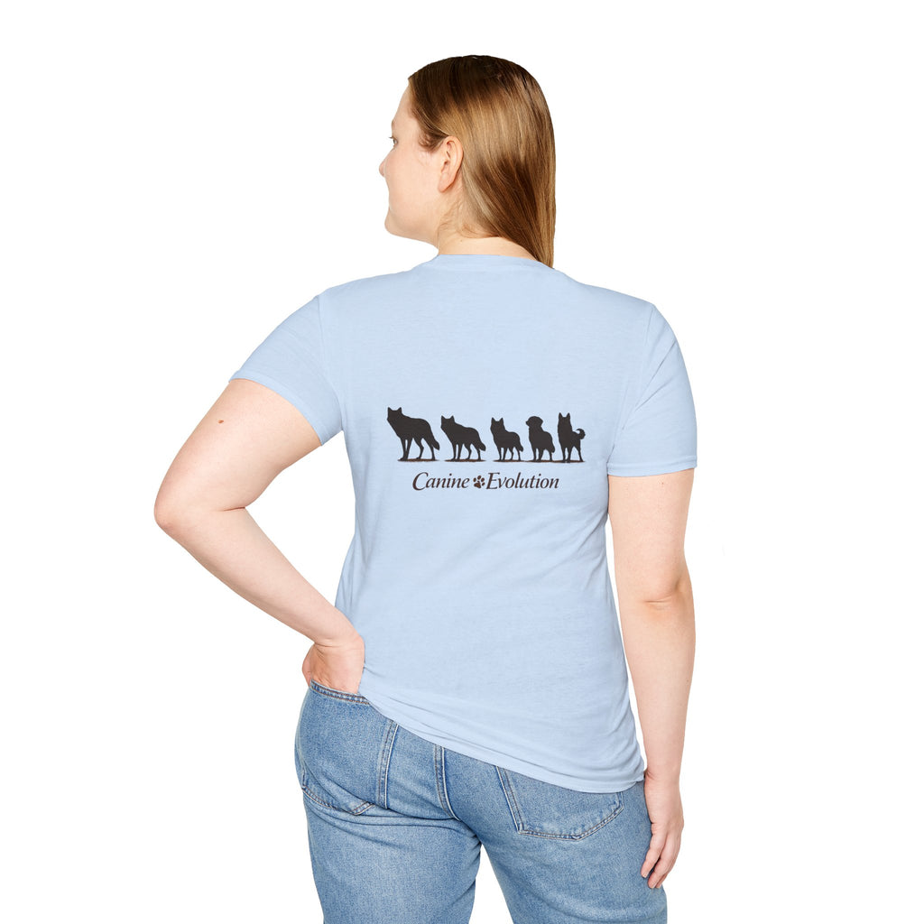 Slogan Tee "Canine Evolution" Graphic