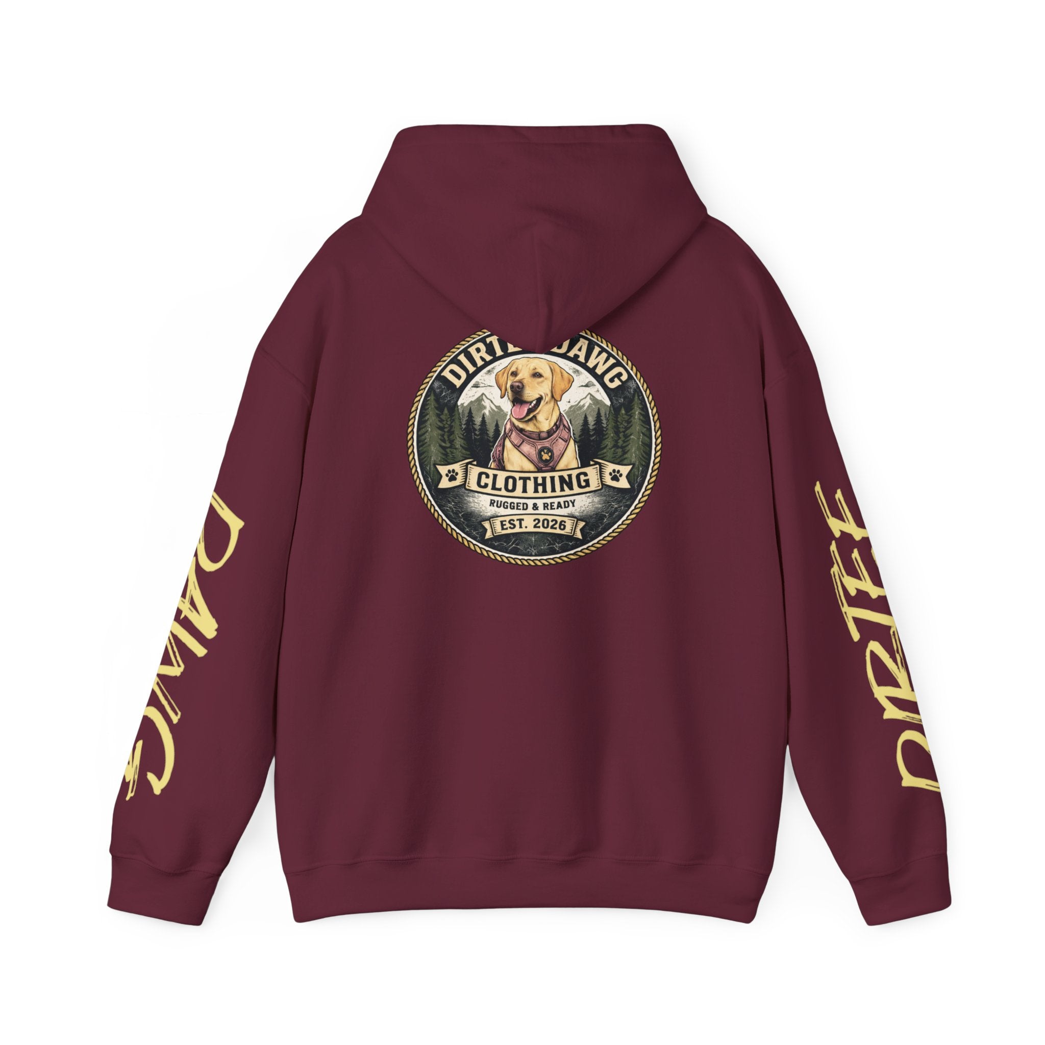 DIRTEE DAWG Logo & Sleeve Print Hoodie