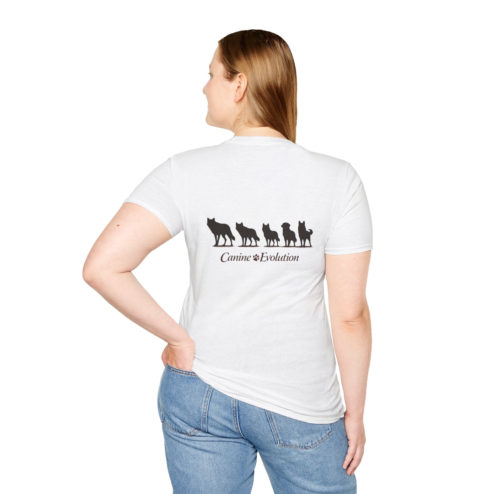 Slogan Tee "Canine Evolution" Graphic