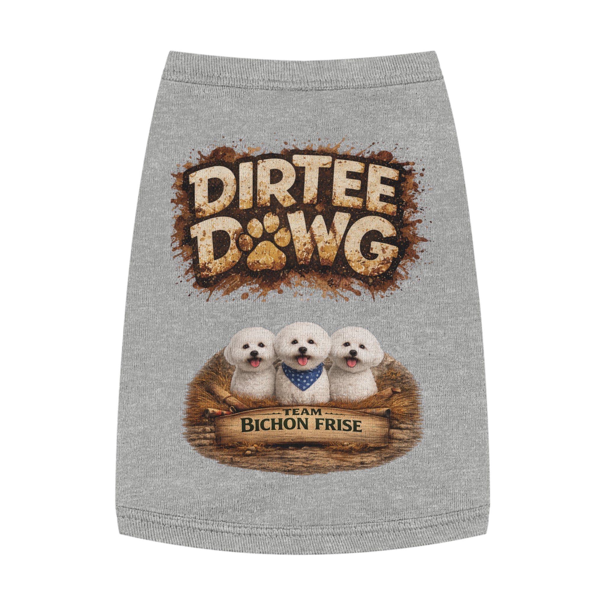 Dirtee Dawg Sweater Bichon Frise