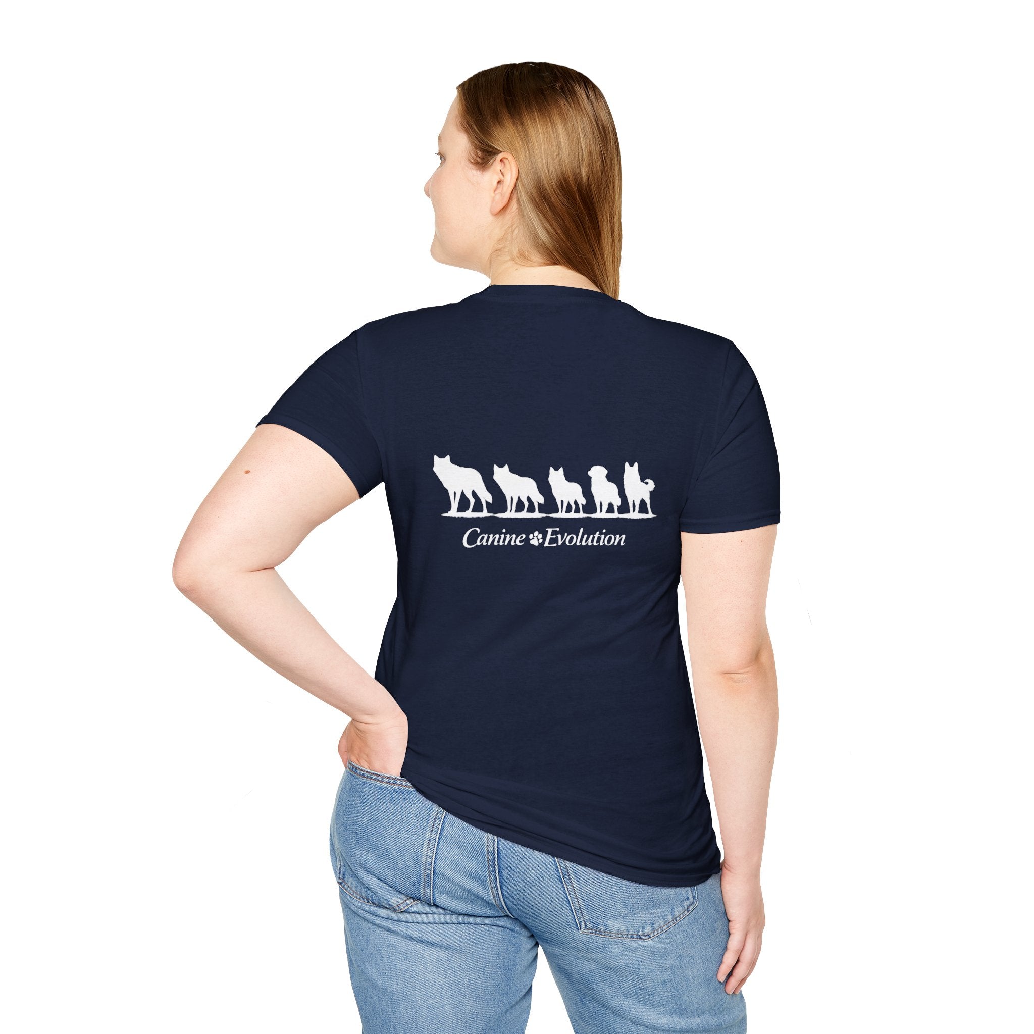 Slogan Tee "Canine Evolution" Graphic